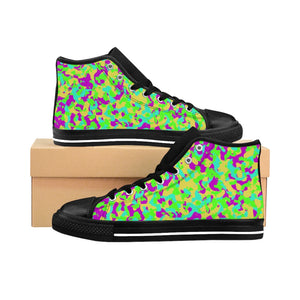 80’s Camouflage Pattern Men's High-top Sneakers